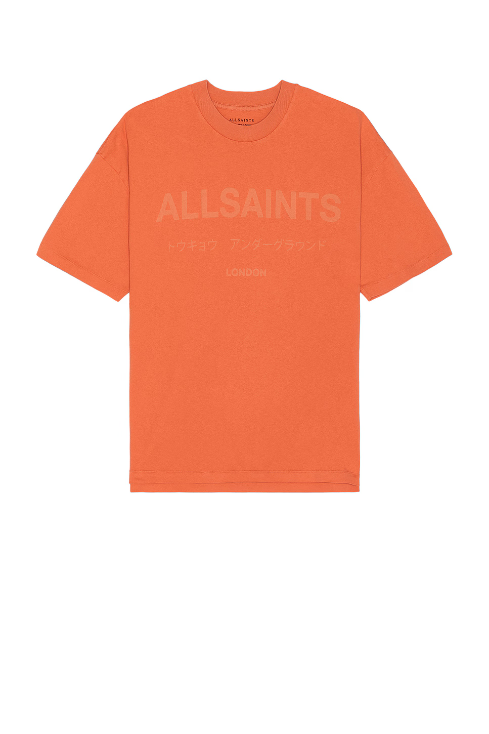 All Saints 'Laser SS Crew Sunburnt Orange'