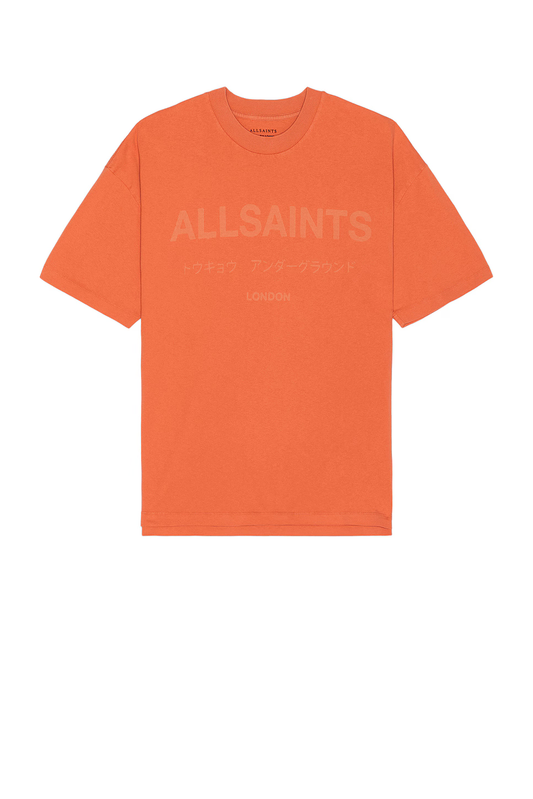 All Saints 'Laser SS Crew Sunburnt Orange'